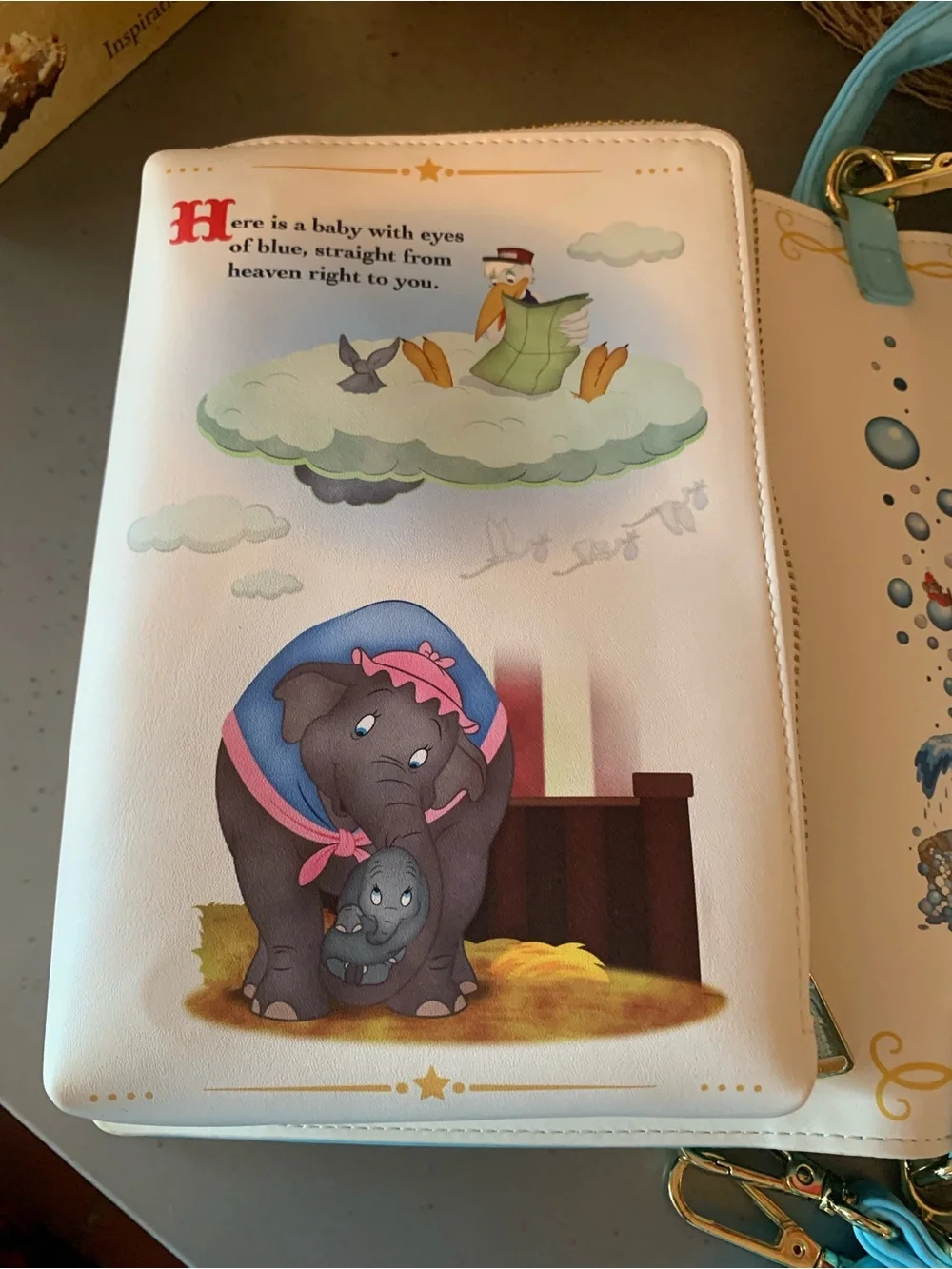 DISNEY, NEW NEVER CARRIED, Dumbo Storybook convertible crossbody or backpack. - Picture 9 of 13
